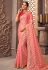 Organza Saree with blouse in Pink colour 1204A
