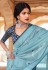 Silk Saree with blouse in Sky blue colour 1454