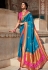 Silk Saree with blouse in Blue colour 1457