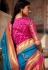 Silk Saree with blouse in Blue colour 1457