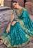 Silk Saree with blouse in Turquoise colour 5308