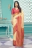 Silk Saree with blouse in Cream colour 14006