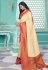 Silk Saree with blouse in Cream colour 14006