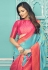 Silk Saree with blouse in Sky blue colour 14004