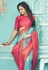 Silk Saree with blouse in Sky blue colour 14004