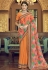 Georgette Saree with blouse in Orange colour 29007