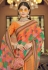 Georgette Saree with blouse in Orange colour 29007