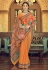 Georgette Saree with blouse in Orange colour 29007