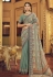 Georgette Saree with blouse in Sea green colour 29004