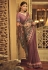 Georgette Saree with blouse in Wine colour 29002