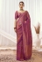 Kanjivaram silk Saree with blouse in Purple colour 16004