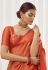 Kanjivaram silk Saree with blouse in Rust colour 16002
