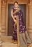 Banarasi silk Saree with blouse in Purple colour 5004