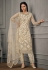 Net kameez with pant in Beige colour 4925