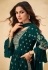 Georgette embroidered palazzo suit in Teal colour 9206