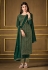 Georgette straight cut suit in Green colour 4892