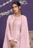 Georgette sharara suit in Pink colour 2036