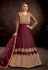 Net embroidered Anarkali suit in Wine colour 7911