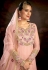 Net abaya style Anarkali suit in Pink colour 7913