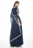 Satin long Anarkali suit in Navy blue colour 1007