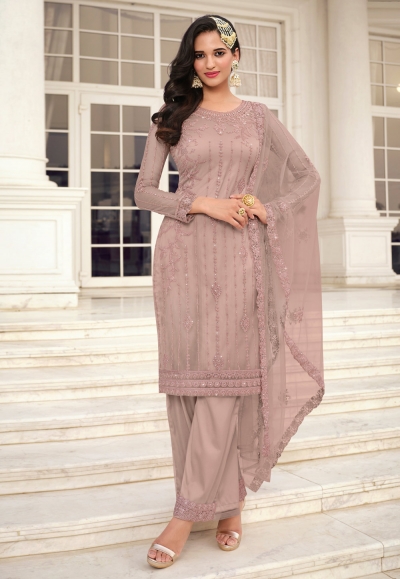Pink colour plazo suit sale