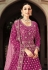 Net long Anarkali suit in Magenta colour 3206