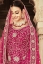 Net abaya style Anarkali suit in Magenta colour 3209