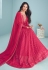 Georgette abaya style Anarkali suit in Magenta colour 9291