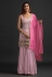 Faux georgette pakistani suit in Pink colour 1003F