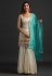 Faux georgette sharara suit in Off white colour 1003A