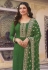 Desai green silk pant style suit in Prachi colour 16805