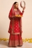 Chinon pakistani suit in Red colour 1498