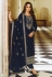 Silk pant style suit in Navy blue colour 13615