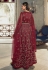 Net long Anarkali suit in Maroon colour 5403