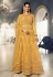 Net abaya style Anarkali suit in Yellow colour 5408