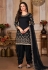 Art silk punjabi suit in Black colour 4301