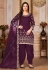 Art silk patiala suit in Purple colour 4302