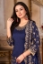 Art silk punjabi suit in Navy blue colour 4303