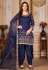 Art silk punjabi suit in Navy blue colour 4303