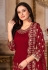 Art silk patiala suit in Maroon colour 4304