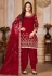 Art silk patiala suit in Maroon colour 4304