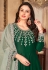 Art silk long Anarkali suit in Green colour 4401