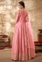 Art silk abaya style Anarkali suit in Pink colour 4501