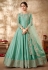 Art silk abaya style Anarkali suit in Sea green colour 4503