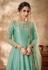 Art silk abaya style Anarkali suit in Sea green colour 4503