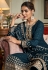 Georgette embroidered pakistani suit in Teal colour 135