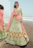 Georgette a line lehenga choli in Pista green colour 23001