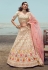 Georgette a line lehenga choli in Off white colour 23007