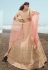 Georgette a line lehenga choli in Peach colour 23009