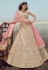 Organza a line lehenga choli in Beige colour 23018